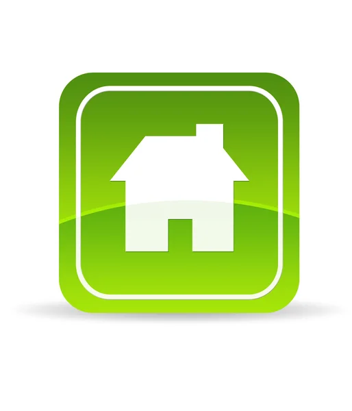Icono verde hogar —  Fotos de Stock
