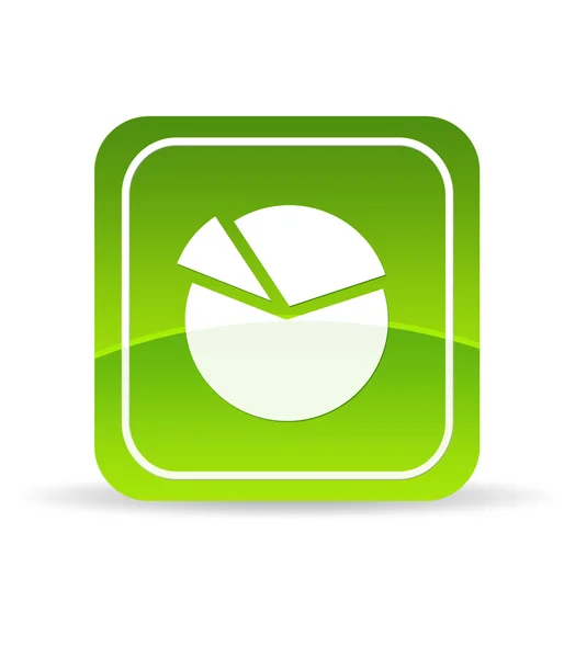 Green business Pie Chart Icon — Stock Photo, Image