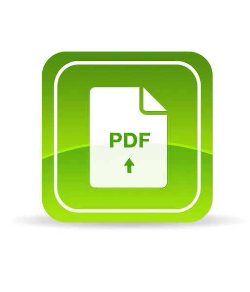 Gröna pdf dokument ikon — Stockfoto