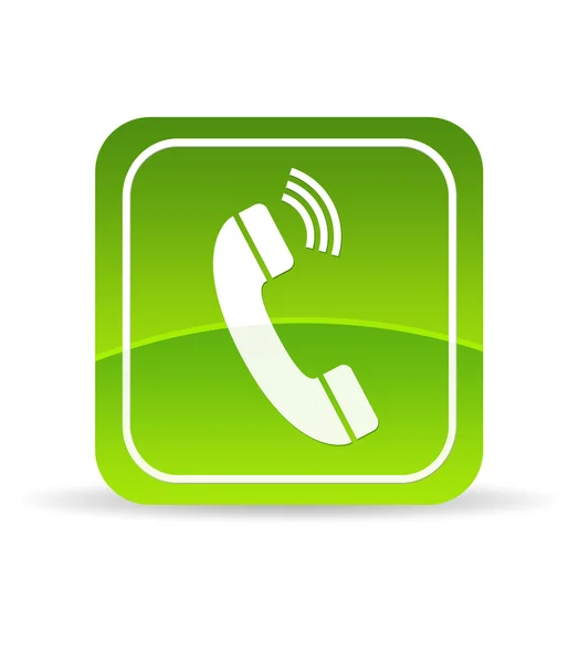 Grünes Telefon-Symbol — Stockfoto