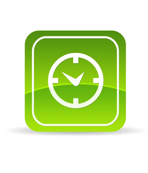 Zöld óra ikon — Stock Fotó