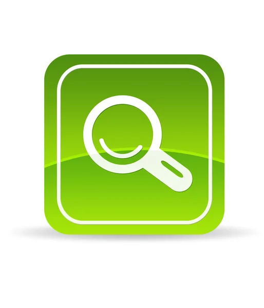 Green Magnifying Glass Icon — Stock Photo, Image