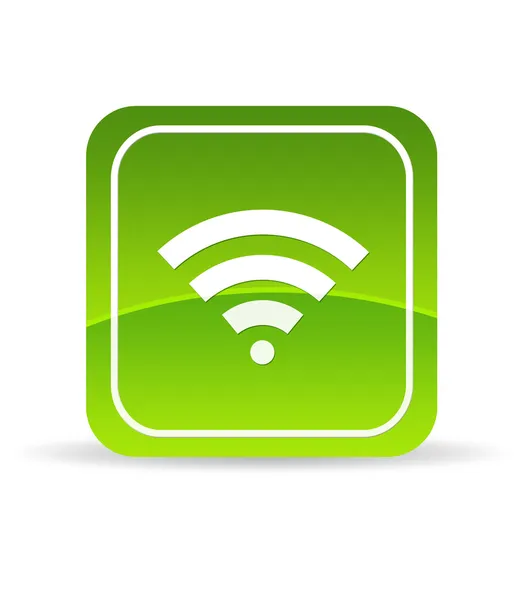 Icono wifi verde — Foto de Stock