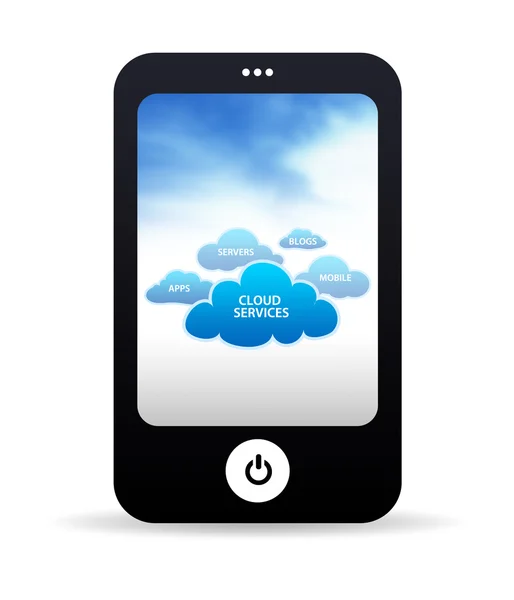 Mobile Phone Cloud Services — Stock Photo, Image