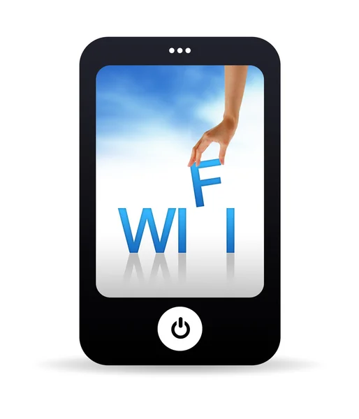 WIFI κινητό τηλέφωνο — Φωτογραφία Αρχείου