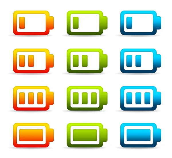 Baterias coloridas — Fotografia de Stock