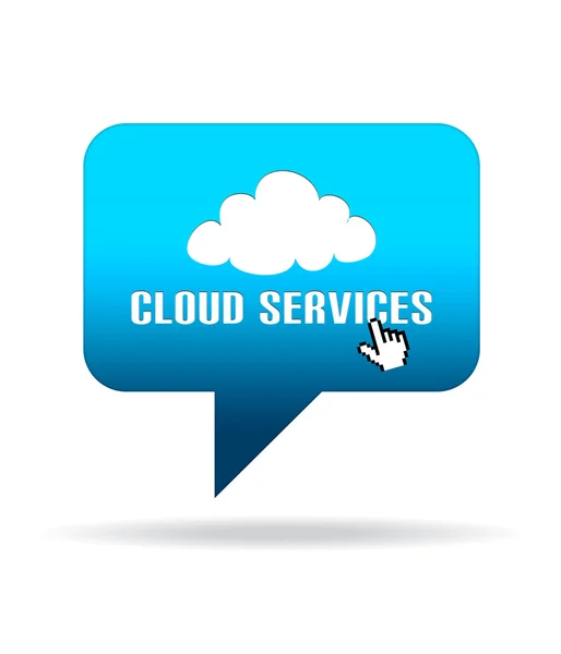 Servizi cloud Speech Bubble — Foto Stock