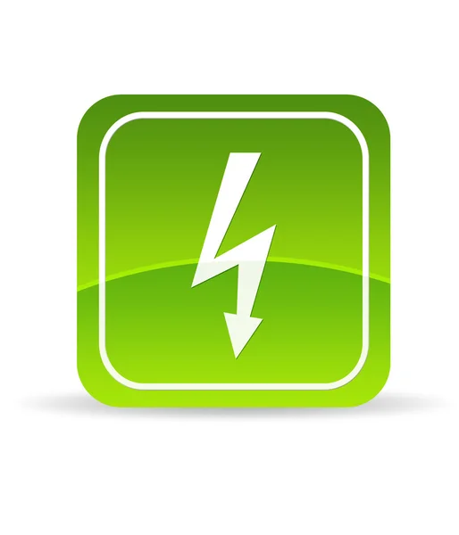 Het pictogram groen bliksemflits — Stockfoto