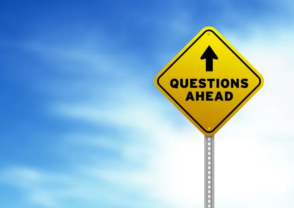 Questions Ahead Road Sign — Stock Photo, Image