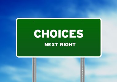 Choices Road Sign clipart