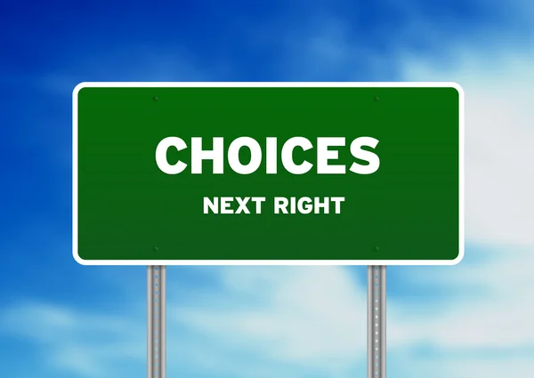 Choices Road Sign — Stock Photo, Image
