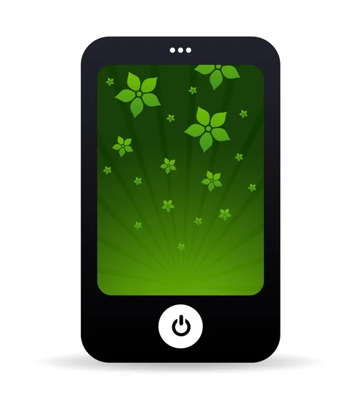 Mobile Phone with Flower background — Stock Photo, Image