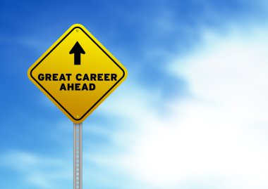Great Career Ahead Road Sign clipart