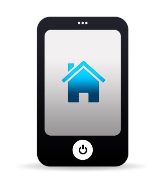 Mobile Phone Home Icon clipart