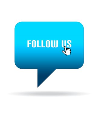 Follow Us Speech Bubble clipart