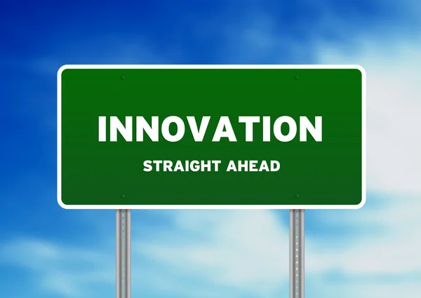 Ulica znak innowacyjności — Zdjęcie stockowe
