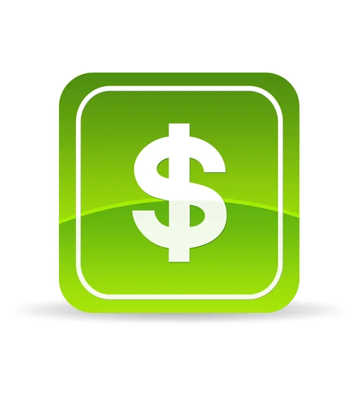 Green Dollar Icon — Stock Photo, Image
