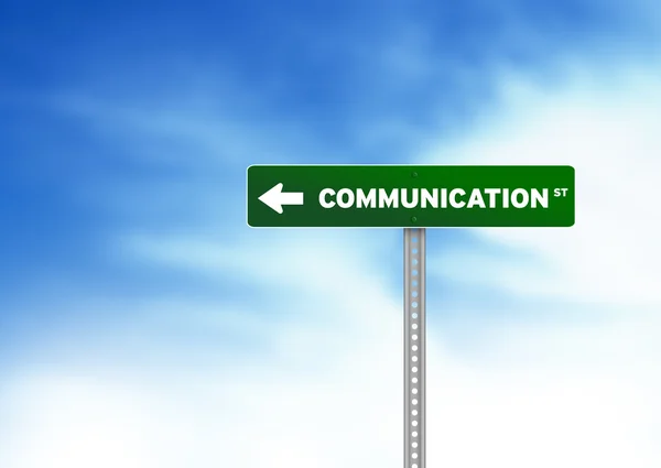 Kommunikation Vägmärke — Stockfoto