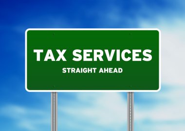 Tax Services Highway Sign clipart