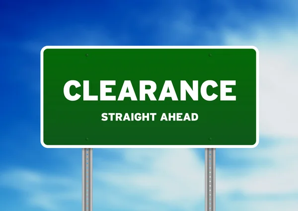 Clearance Highway Sign — Stock Photo, Image