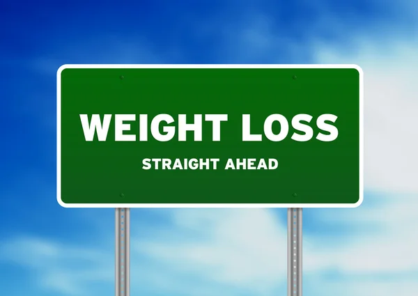 Gewicht verlies snelweg teken — Stockfoto