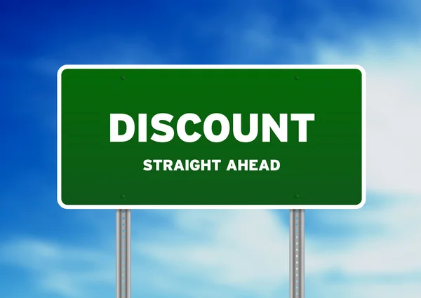 Discount Highway Sign — Stock Photo, Image