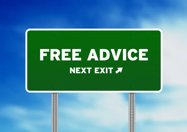 Free Advice Highway Sign — Stock Photo, Image