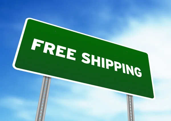 Free Shipping Highway Sign — Stock Photo, Image