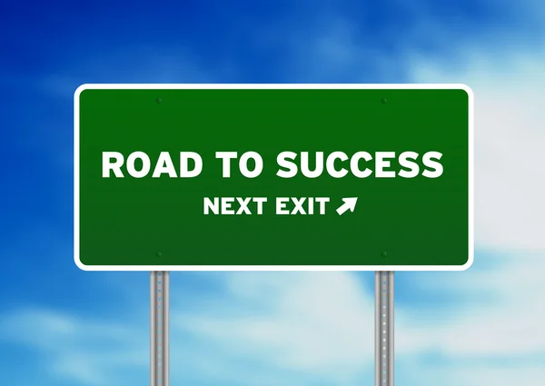 Weg naar succes snelweg teken — Stockfoto