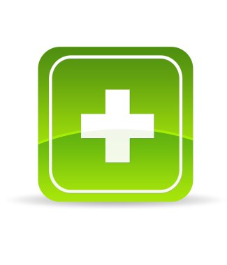 Green Plus Icon clipart