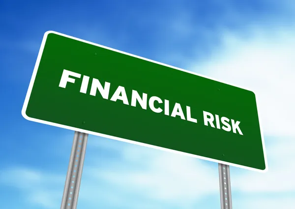 Financiële risico's snelweg teken — Stockfoto