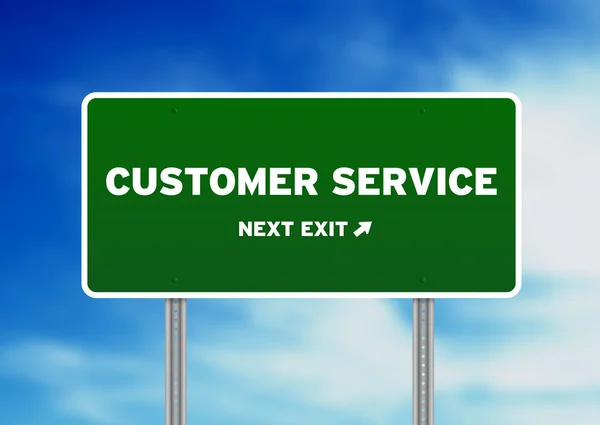 Customer Service Highway Sign — Stock Photo, Image