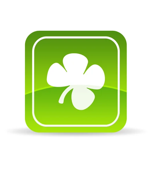 Ikona Zielona koniczyna — Zdjęcie stockowe