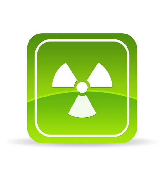 Yeşil radyasyon simgesi — Stok fotoğraf