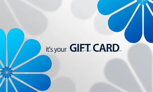 Blå blomma Giftcards — Stockfoto