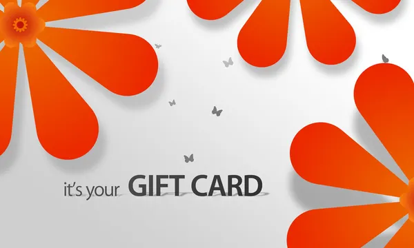 Oranje bloem giftcard — Stockfoto