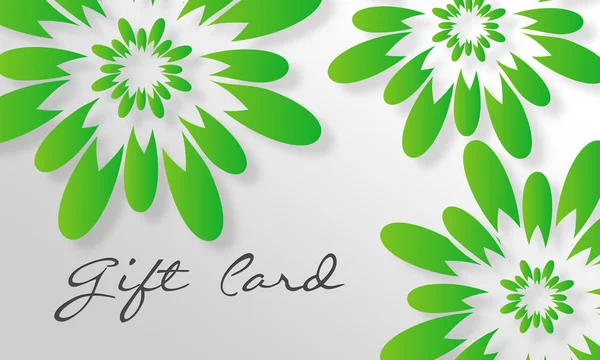 Giftcard zöld virág — Stock Fotó