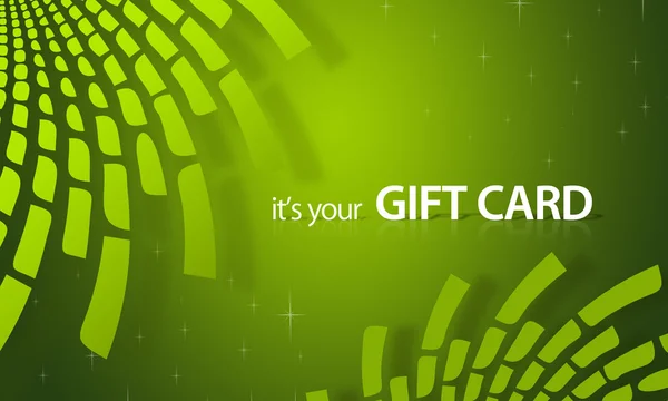 Zöld elemek ajándék kártya — Stock Fotó