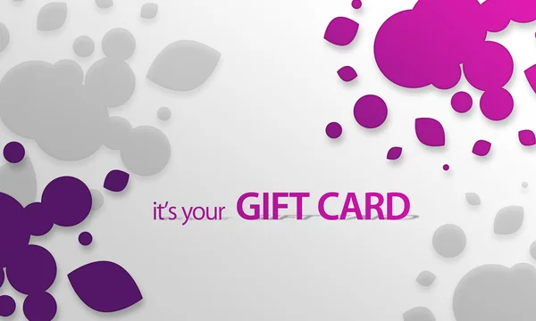 ピンク、紫色のオブジェクト ギフト カード — ストック写真