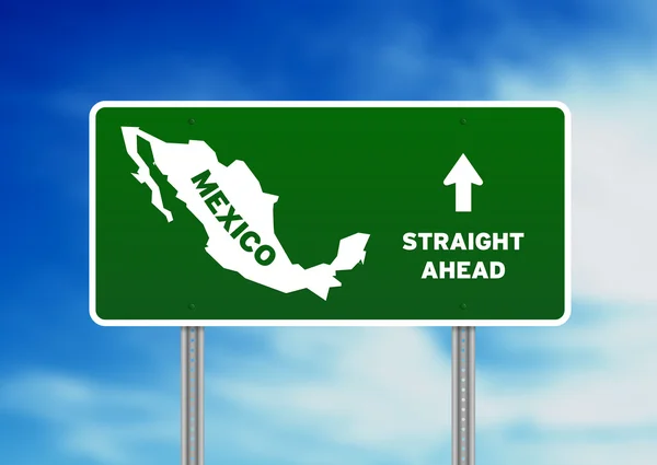 Mexico Highway Sign — Stock Photo, Image