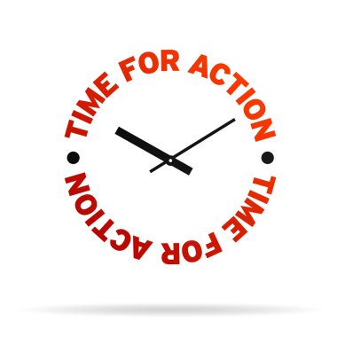 Time For Action Clock clipart