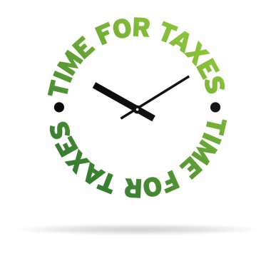 Time for taxes clipart