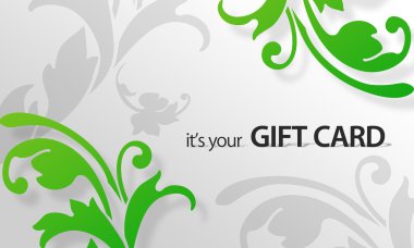 Green Flower Giftcard clipart