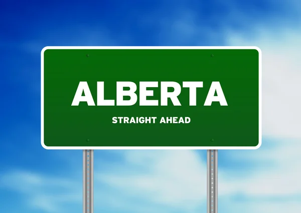 Alberta highway tecken — Stockfoto
