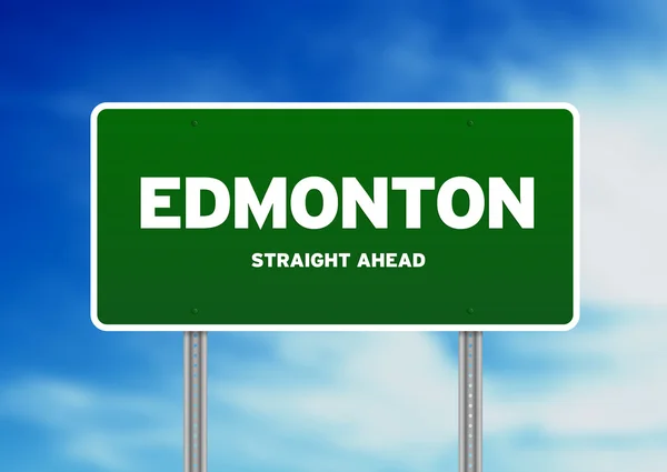 Sinal da estrada de Edmonton — Fotografia de Stock