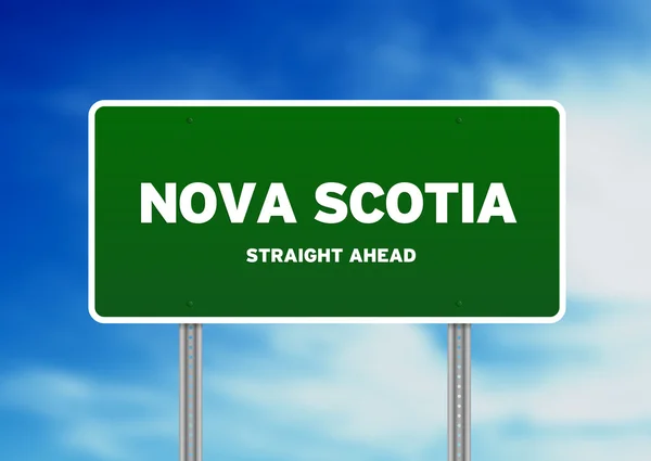 Sinal de rodovia de Nova Escócia — Fotografia de Stock
