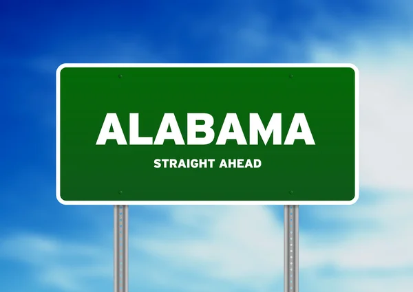 阿拉巴马州绿色公路标志 — 图库照片