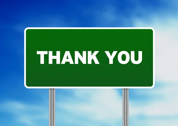 Thank You Highway Sign — Stock Photo, Image