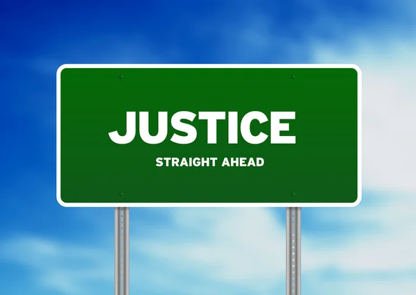 Δικαιοσύνης αυτοκινητόδρομο σημάδι — Φωτογραφία Αρχείου