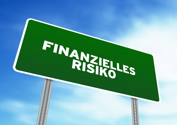 Financial Risk Highway Sign — Stock Fotó